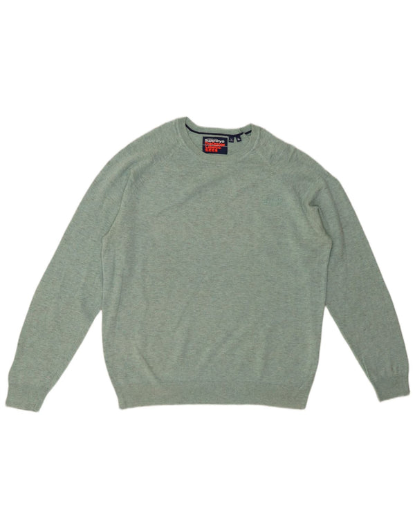 Ανδρικό πουλόβερ SUPERDRY Crew Neck Jumper XL Green Flecked