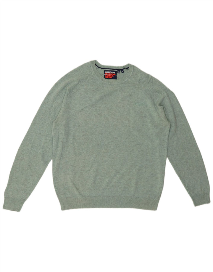 Ανδρικό πουλόβερ SUPERDRY Crew Neck Jumper XL Green Flecked