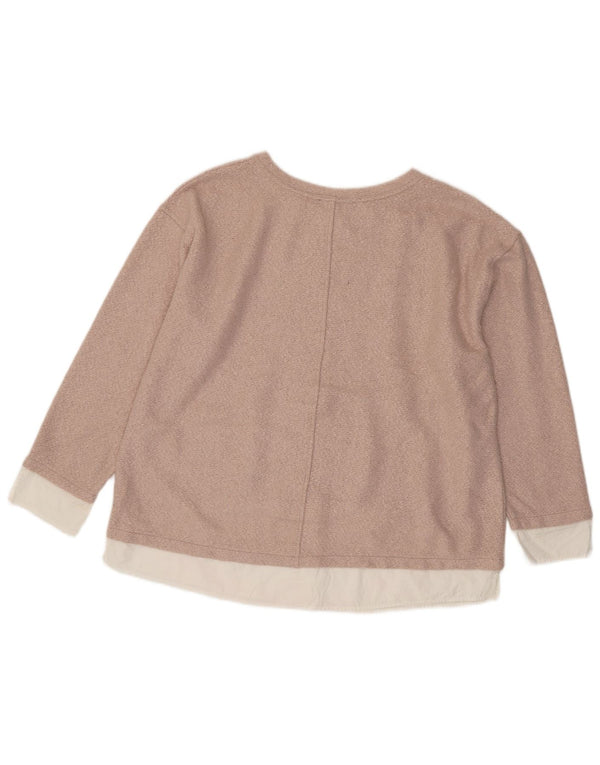 Marks & Spencer Γυναικείο πουλόβερ με λαιμόκοψη UK 18 XL Pink Colourblock