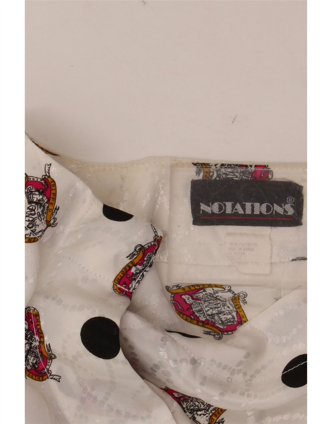 ΣΗΜΕΙΩΣΕΙΣ Γυναικείο πουκάμισο με αφηρημένο σχέδιο μπλούζα UK 16 μεγάλο λευκό πολυεστέρα