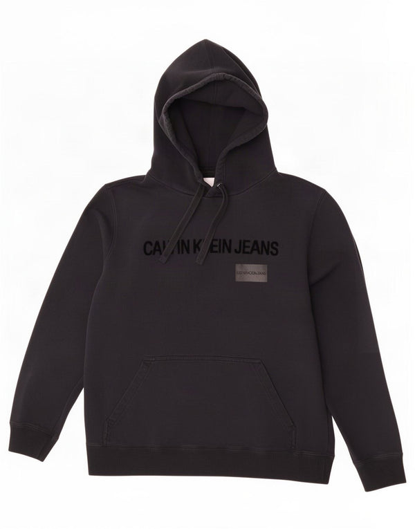 Calvin Klein Jeans Γυναικείο Graphic Hoodie Jumper 2XL μαύρο βαμβακερό