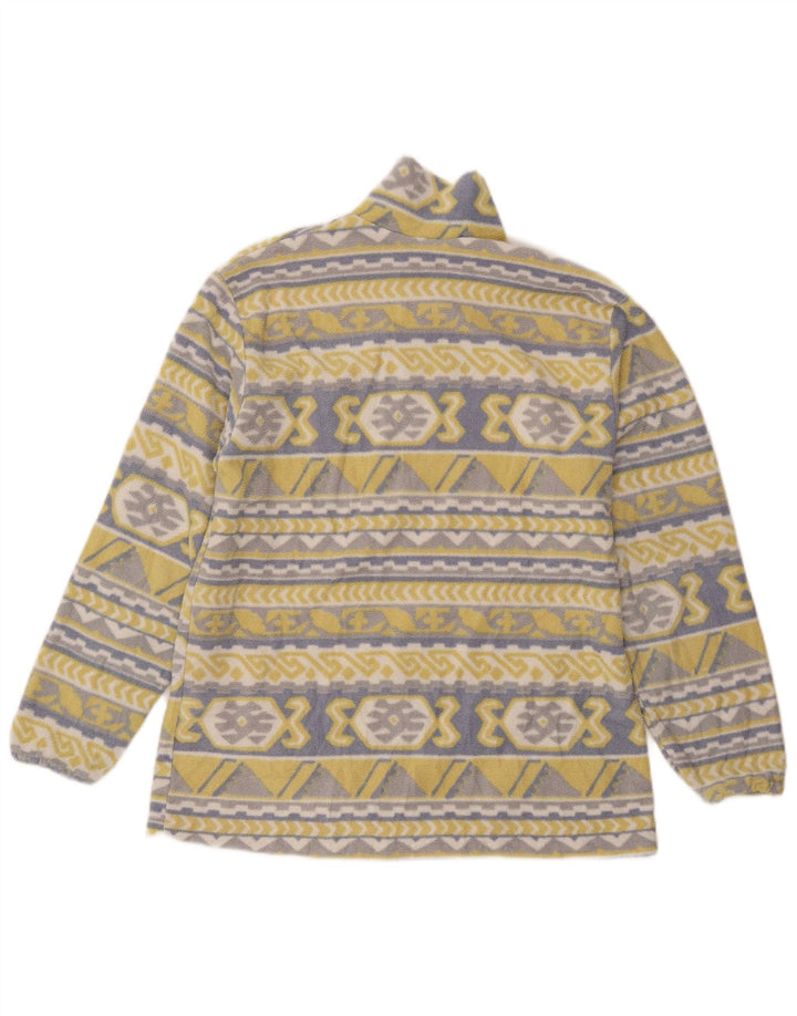 Vintage Γυναικείο Fleece Jacket UK 20 2XL Yellow Geometric