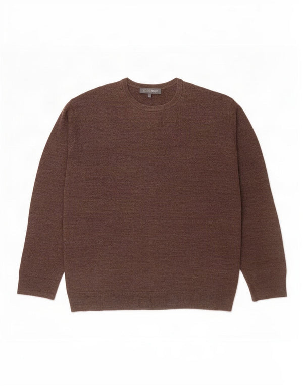 Ανδρικό πουλόβερ Marks & Spencer Crew Neck Jumper 2XL Καφέ Ακρυλικό
