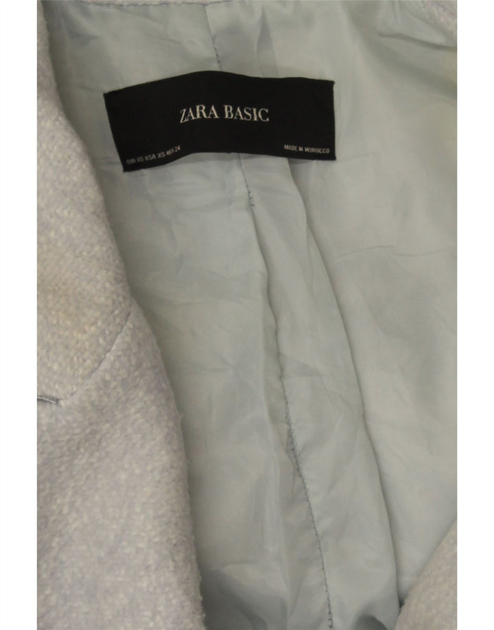 Zara Γυναικείο Παλτό με διπλό στήθος UK 6 XS Blue Flecked