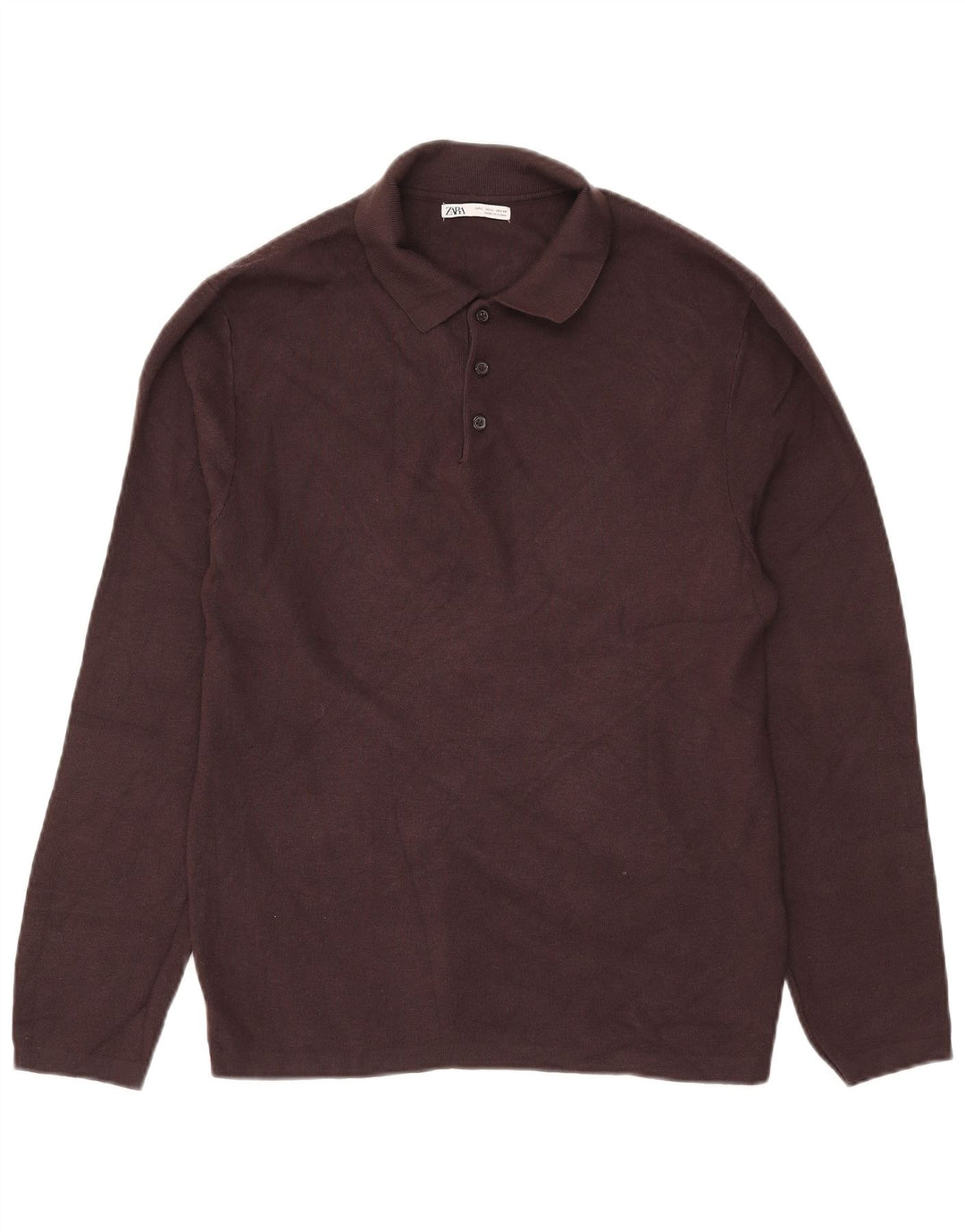 Zara Ανδρικό πουλόβερ Polo Neck Jumper Μεγάλο Καφέ