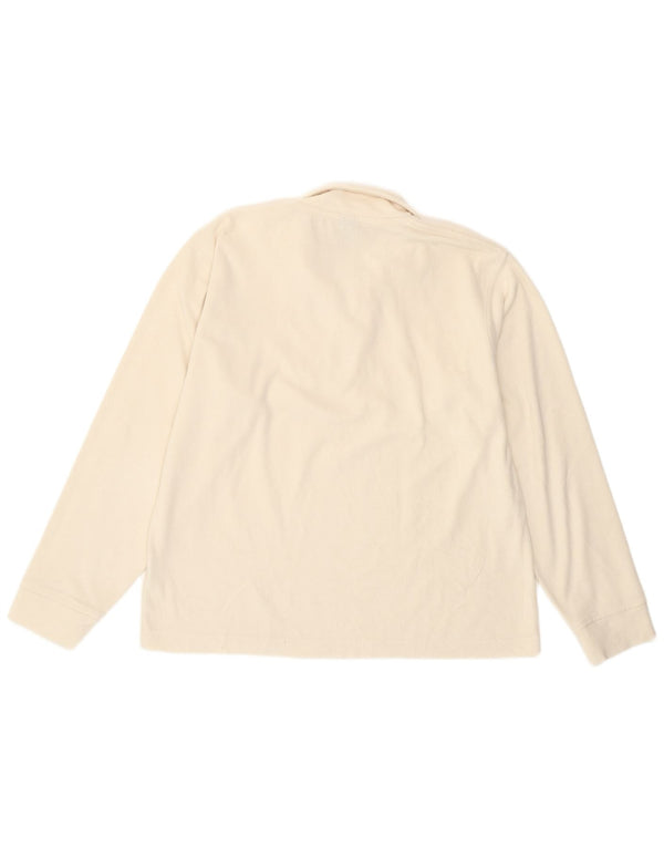 Reebok γυναικείο φερμουάρ Fleece Jumper UK 18 XL Λευκός Πολυεστέρας