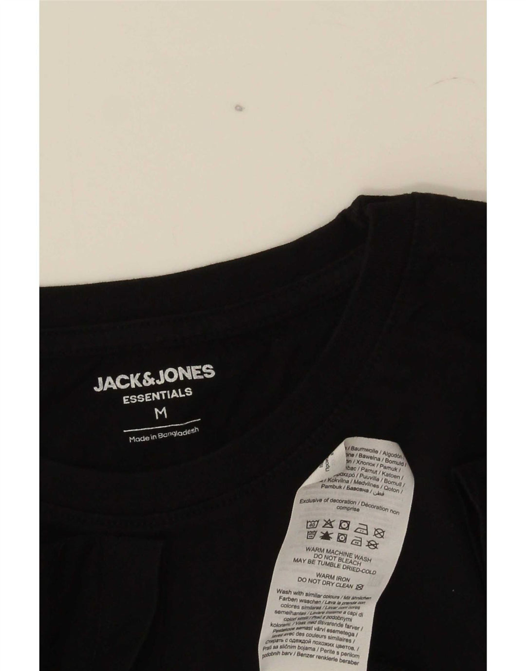 Jack & Jones Ανδρικό T-Shirt Top Μεσαίο μαύρο βαμβακερό