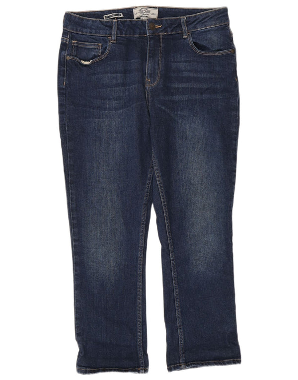 Fat Face Γυναικείο Cropped Jeans UK 12 Medium W30 L24 Navy Blue Cotton