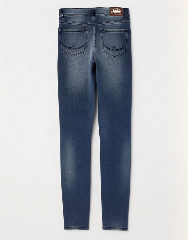 Superdry Γυναικείο Τζιν Alexia Jegging W27 L32 Μπλε βαμβακερό