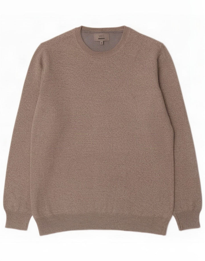 Marks & Spencer Mens Crew Neck Jumper πουλόβερ Medium Grey Flecked