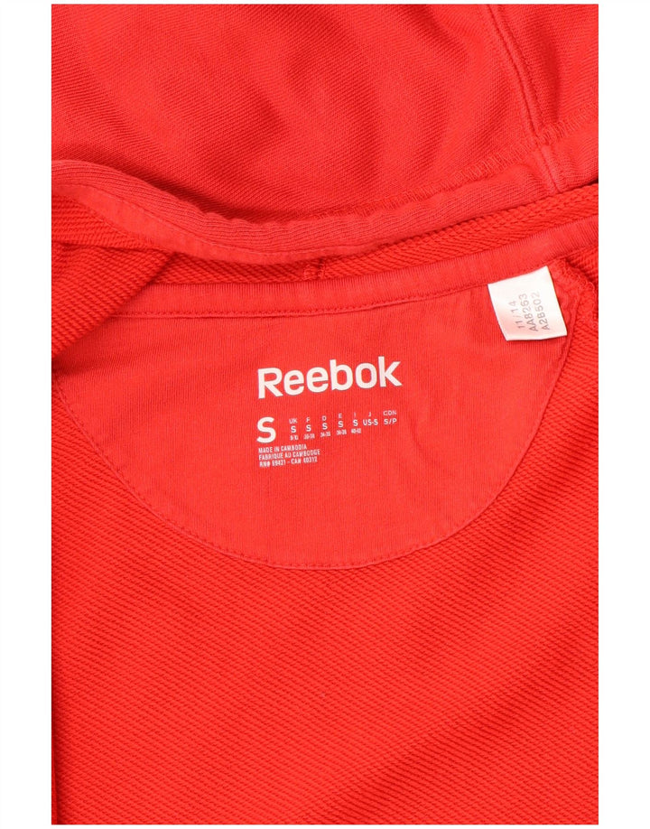Γυναικείο πουλόβερ Reebok με φερμουάρ UK 10 Small Red