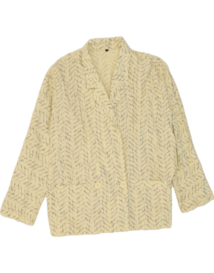 VINTAGE Womens Oversized Blazer Jacket EU 36 Small Off White Vintage Vintage and Second-Hand Vintage from Messina Hembry 