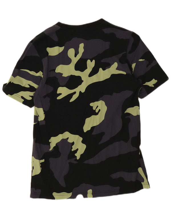 Ανδρικό γραφικό T-Shirt Adidas Top Small Navy Blue από βαμβακερό καμουφλάζ