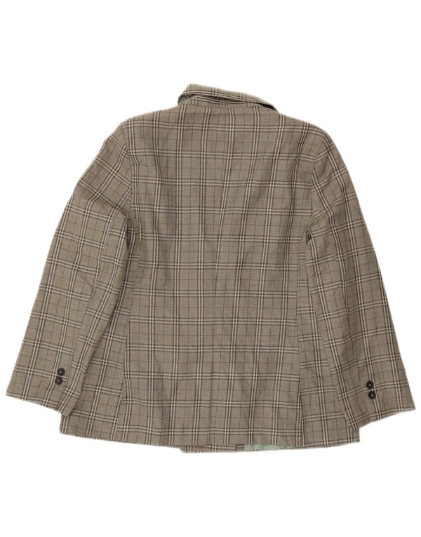 Topshop Γυναικείο μπουφάν σακάκι με διπλό στήθος UK 14 Large Green Check