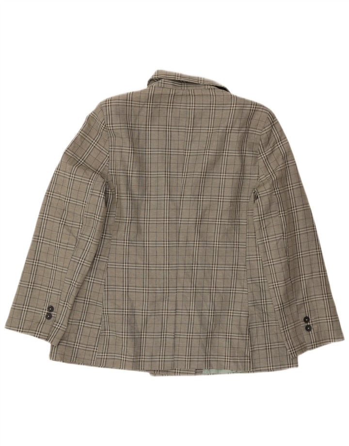 Topshop Γυναικείο μπουφάν σακάκι με διπλό στήθος UK 14 Large Green Check