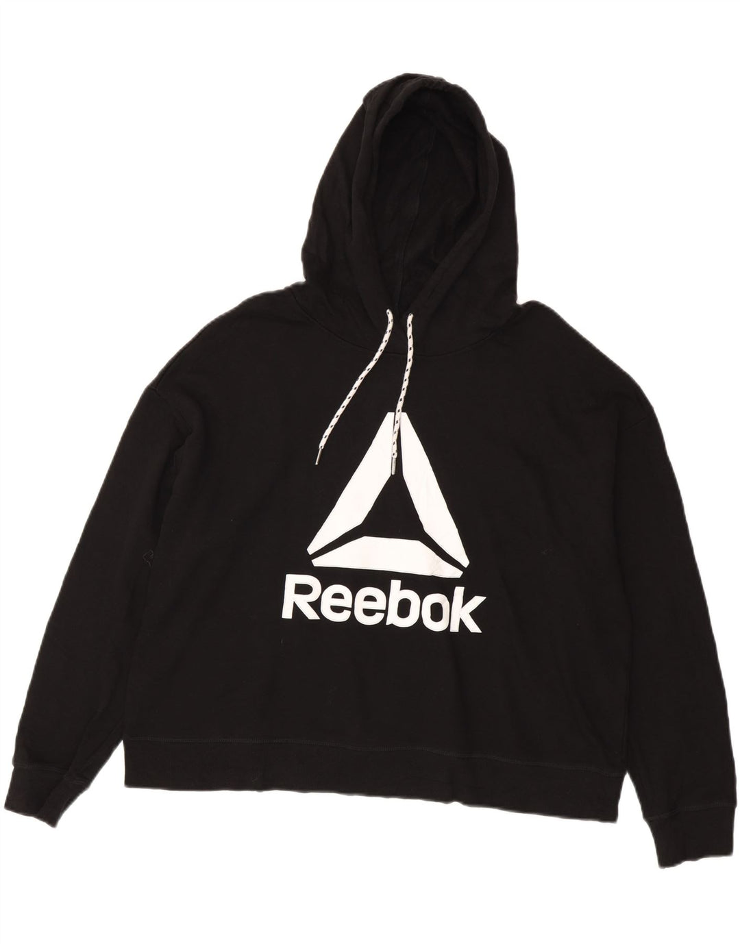 Γυναικείο Reebok Graphic Hoodie Jumper UK 16 Large Black
