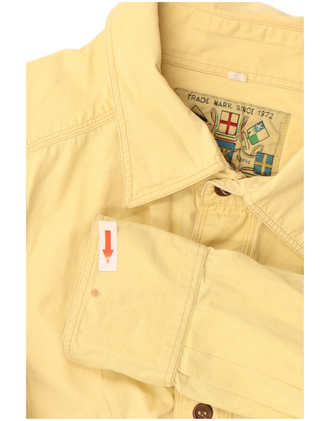 Ανδρικό πουκάμισο VINTAGE Μεγάλο Κίτρινο