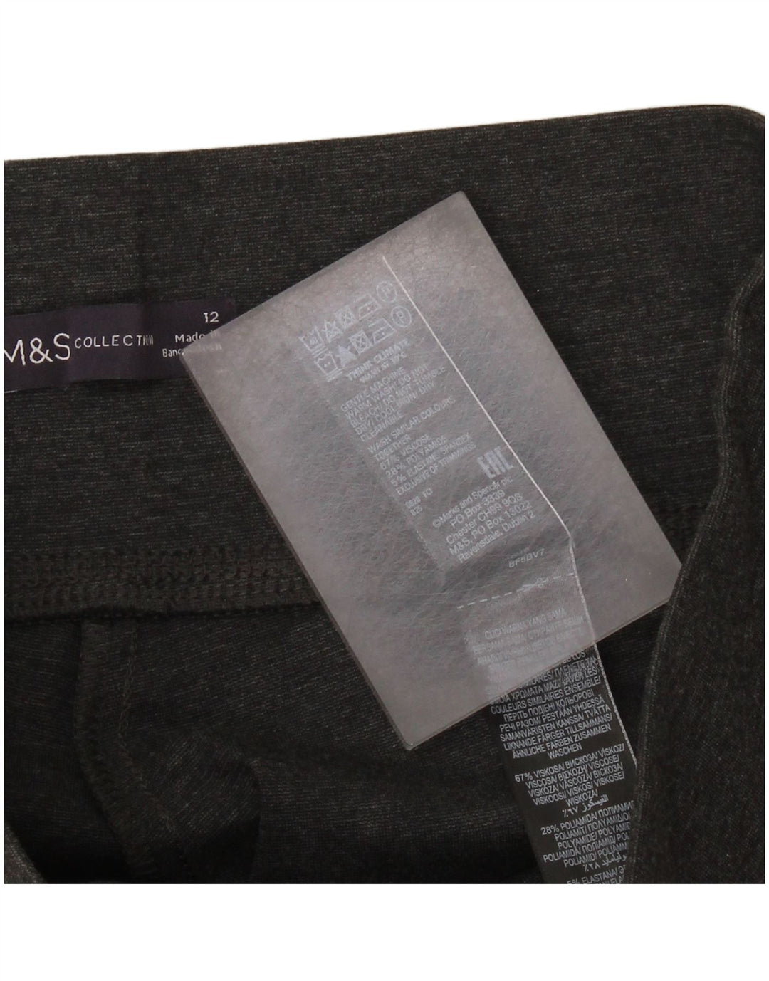 Marks & Spencer Γυναικεία κολάν Crop UK 12 Medium Grey Viscose