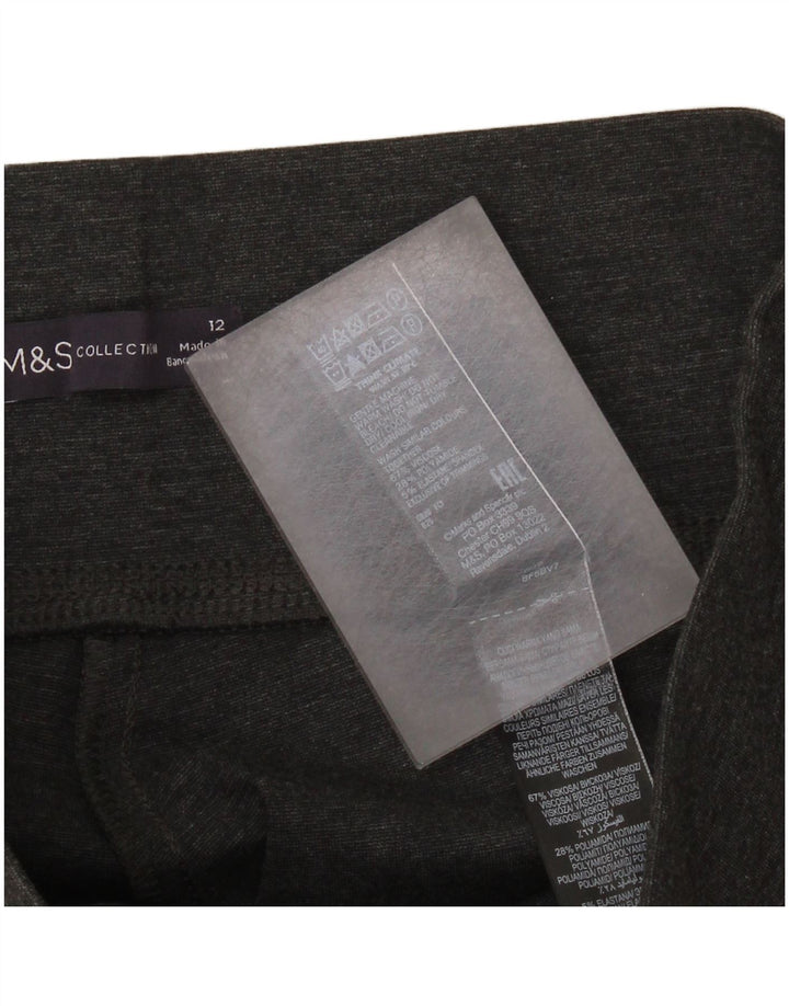 Marks & Spencer Γυναικεία κολάν Crop UK 12 Medium Grey Viscose