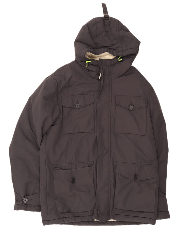 Superdry Ανδρικό μπουφάν με κουκούλα Sherpa Windbreaker UK 44 2XL Grey Nylon