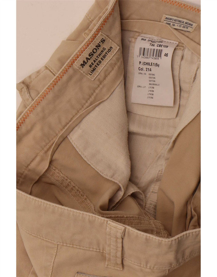 Ανδρικό Slim Cargo Παντελόνι Mason's W31 L34 Μπεζ βαμβακερό