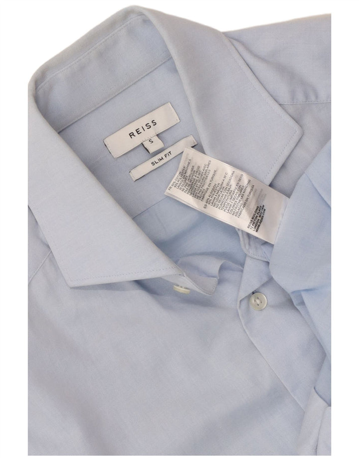 Ανδρικό πουκάμισο Reiss Slim Fit Μικρό μπλε βαμβακερό