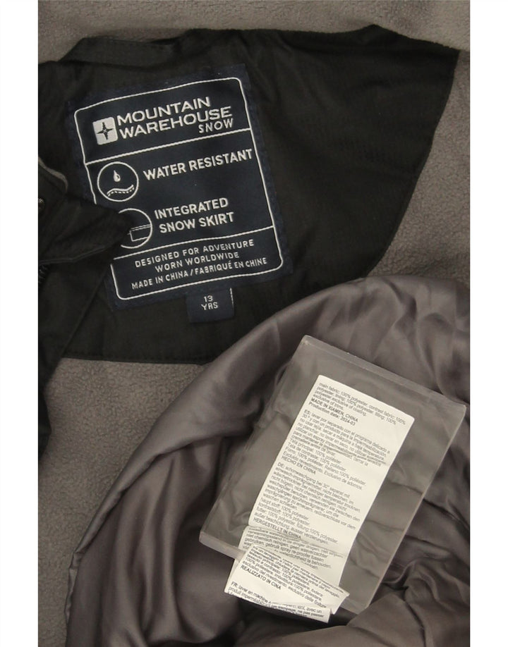 Mountain Warehouse Boys Windbreaker Jacket 12-13 Years Black Colourblock