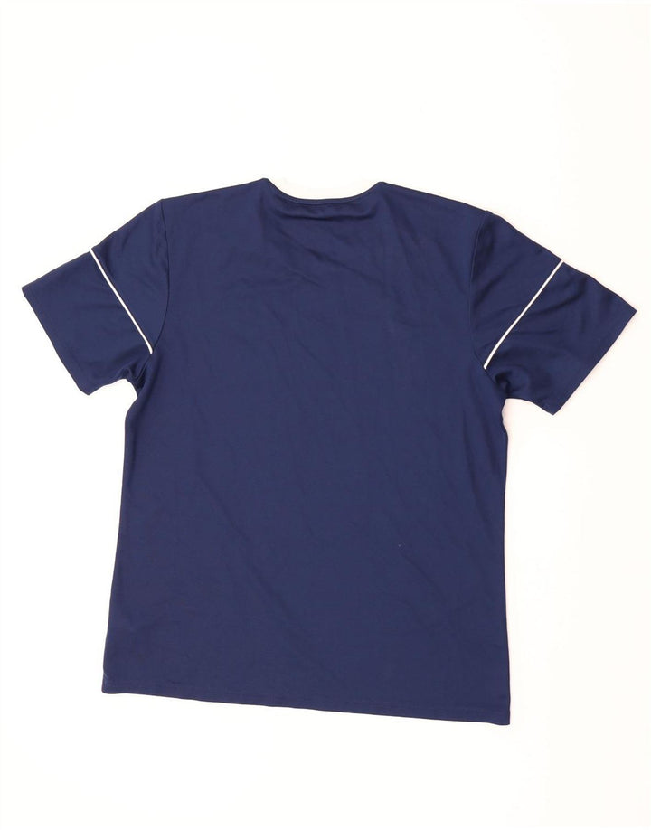 Ανδρικό T-shirt Adidas Climalite Top Large Navy Blue Colorblock Πολυεστέρας