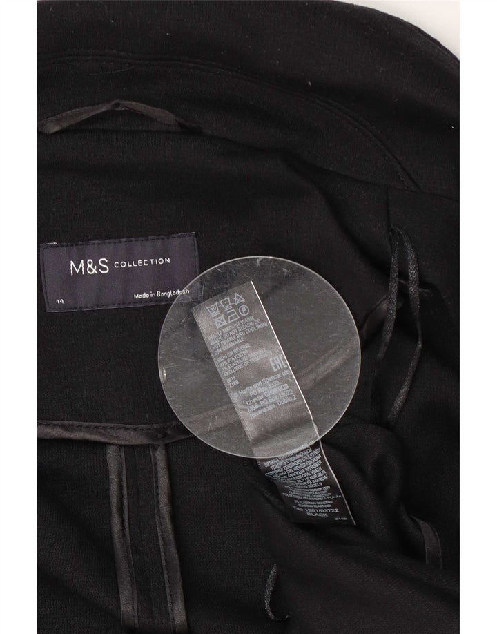 Marks & Spencer Γυναικείο πανωφόρι UK 14 Large Black Polyester