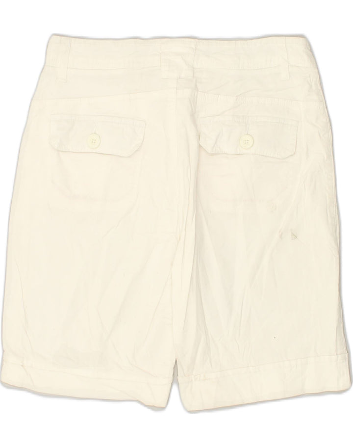 LEE Womens Chino Shorts US 10 Large W30 White Cotton | Vintage Lee | Thrift | Second-Hand Lee | Used Clothing | Messina Hembry 
