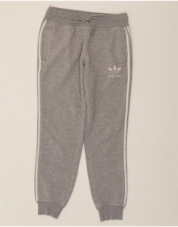 Γυναικεία αθλητική φόρμα ADIDAS Παντελόνι Joggers UK 10 Small Grey Cotton