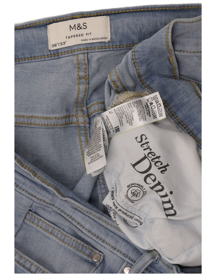 Marks & Spencer Ανδρικό τζιν κωνικό W38 L30 Μπλε βαμβακερό