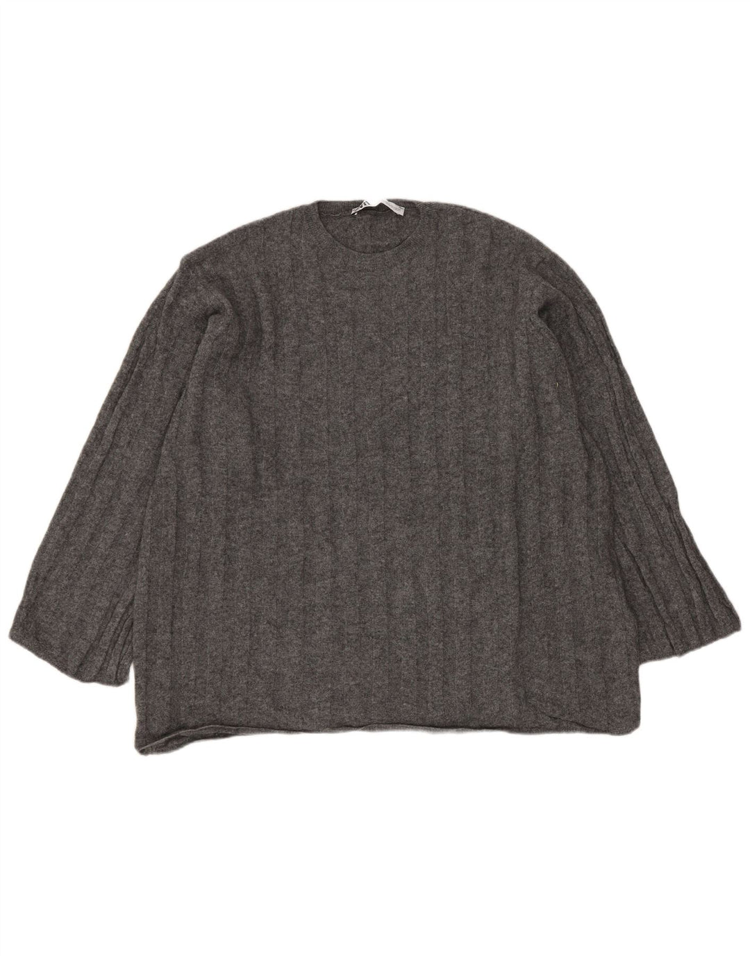 ZARA γυναικείο πουλόβερ υπερμεγέθη Crew Neck Jumper UK 6 XS Grey Polyamide