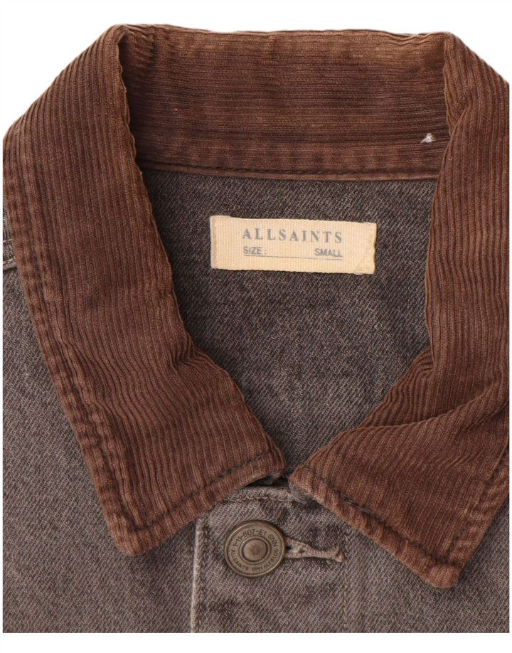 Ανδρικό τζιν μπουφάν All Saints UK 36 Small Grey Cotton