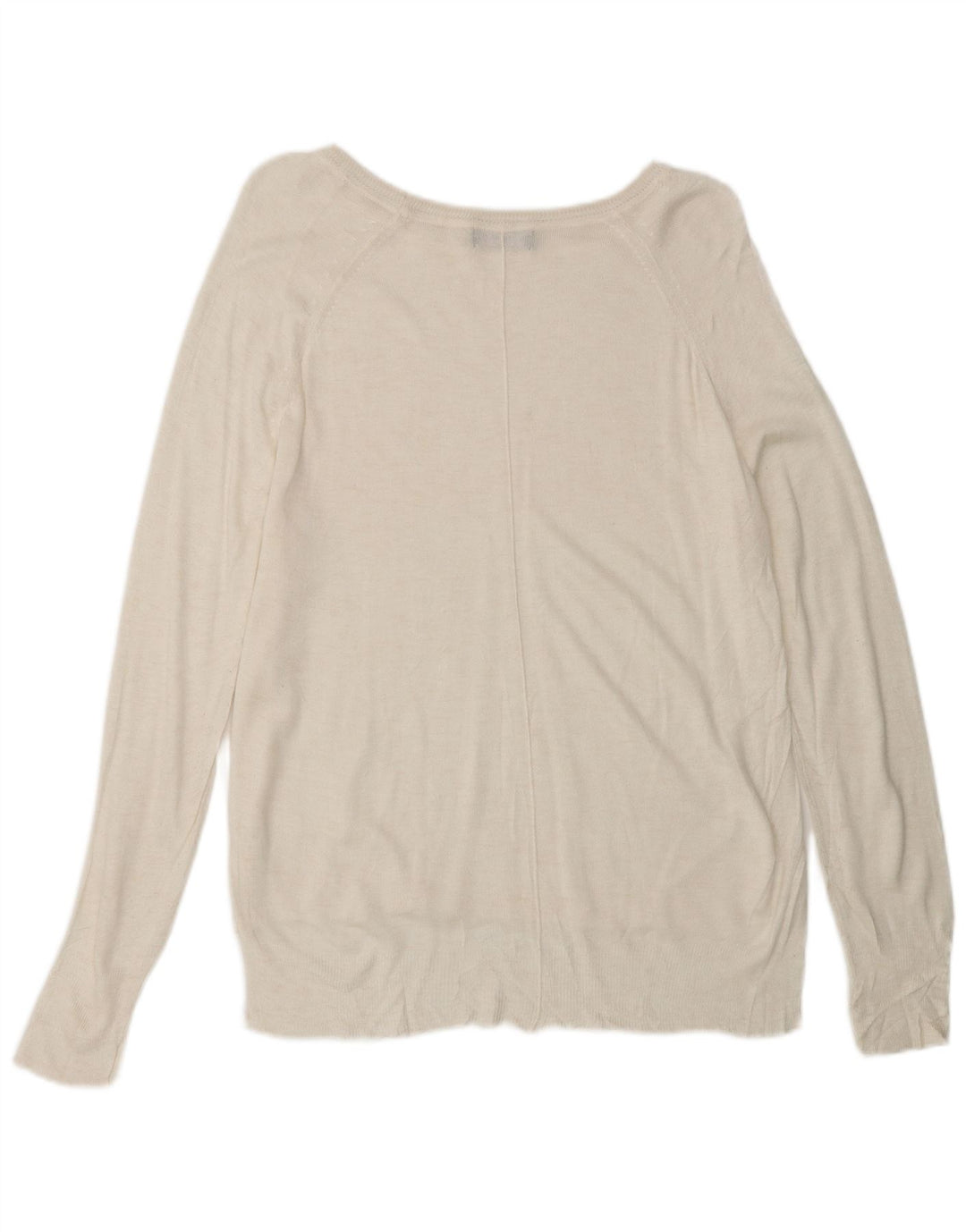 ZARA Γυναικείο πουλόβερ με λαιμόκαυστο UK 14 Medium White