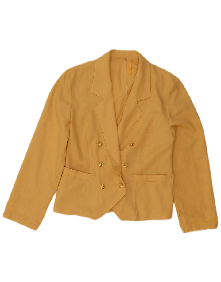 Vintage Γυναικείο Διπλό Μπουφάν Blazer IT 40 Small Yellow