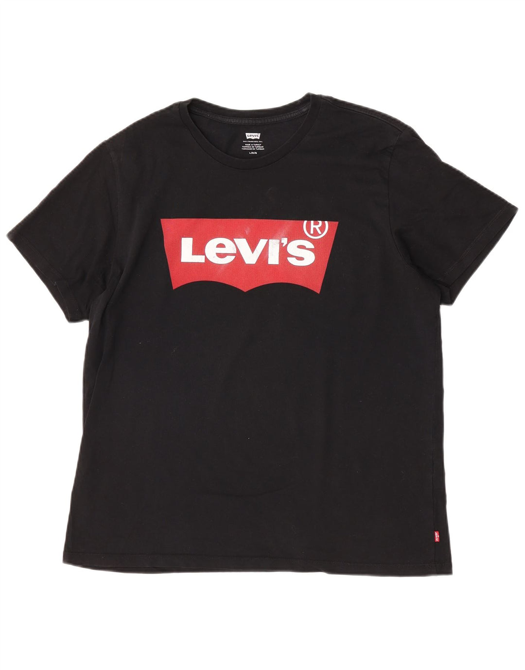Ανδρικό γραφικό T-Shirt Levi's Top Large Μαύρο
