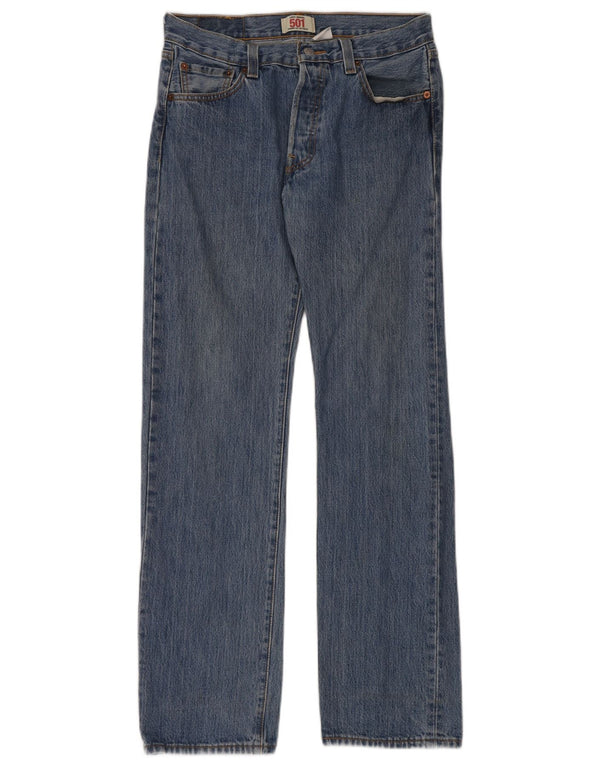 Levi's Mens 501 Straight Jeans W30 L32 Blue Cotton