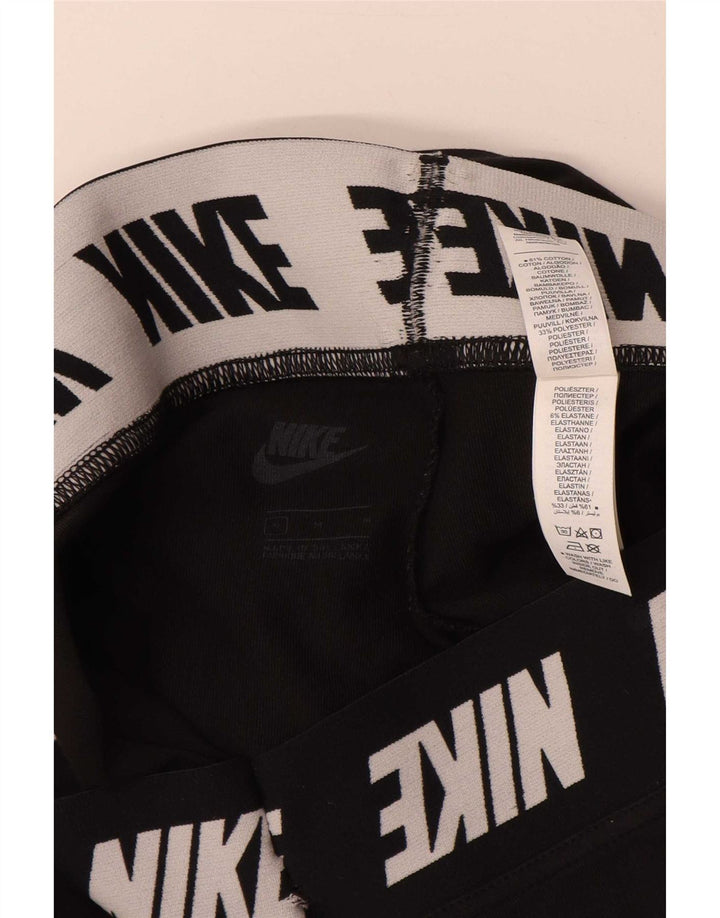 Γυναικεία γραφικά κολάν Nike UK 12 μεσαίο μαύρο βαμβακερό