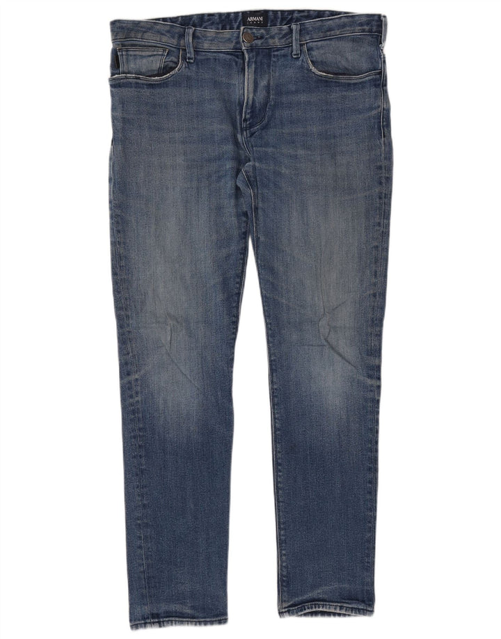 ARMANI Ανδρικό Slim Jeans W34 L32 Μπλε Βαμβακερό