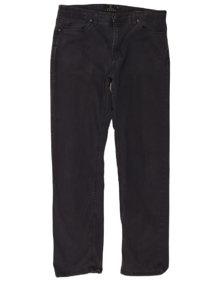 Marks & Spencer Mens Blue Harbour Casual Παντελόνι W36 L33 Navy Blue