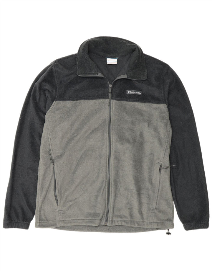 Columbia Ανδρικό Fleece Jacket UK 40 Large Grey Colourblock Polyester