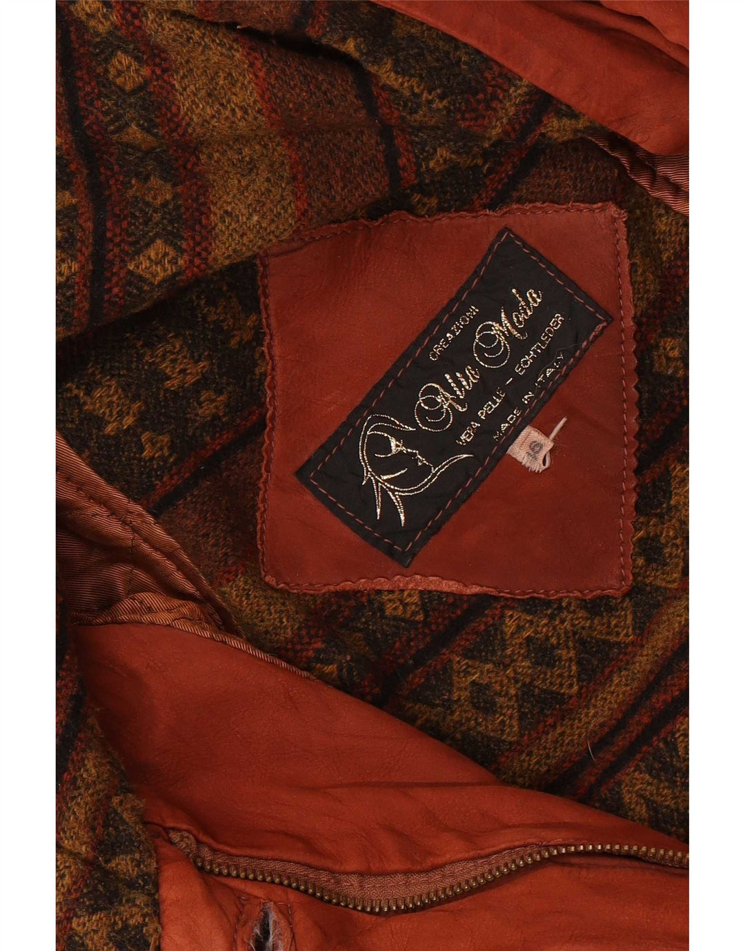 Alta Moda Γυναικείο Δερμάτινο Παλτό με Κουκούλα IT 46 Large Maroon