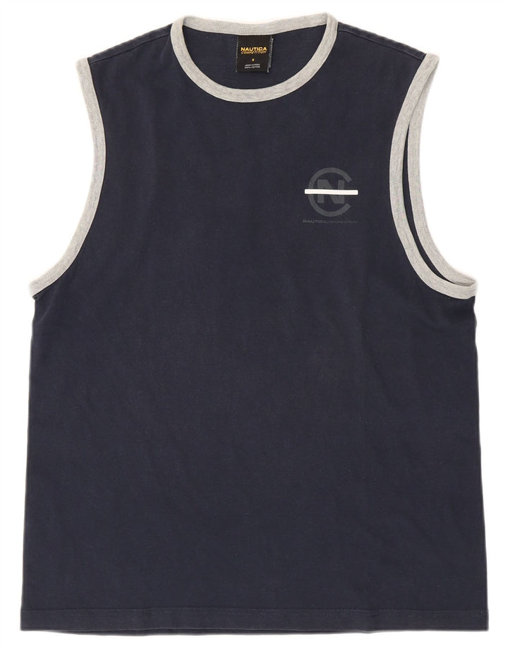 Ανδρικό γραφικό γιλέκο Nautica Μικρό Βαμβακερό Navy Blue