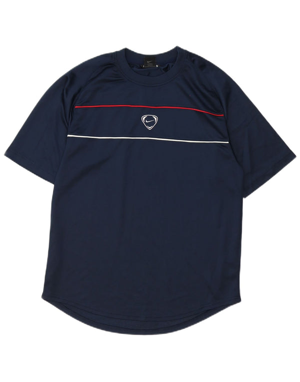 Nike Mens T-Shirt Top Large Navy Blue Polyester