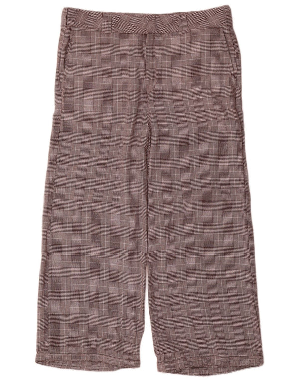 Dickies Γυναικείο Cropped Παντελόνι US 14 XL W34 L26 καφέ καρό