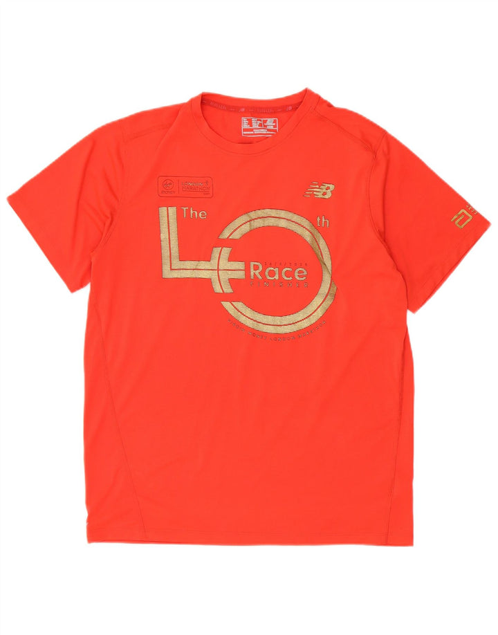 Ανδρικό γραφικό T-Shirt New Balance Top Large Red Polyester