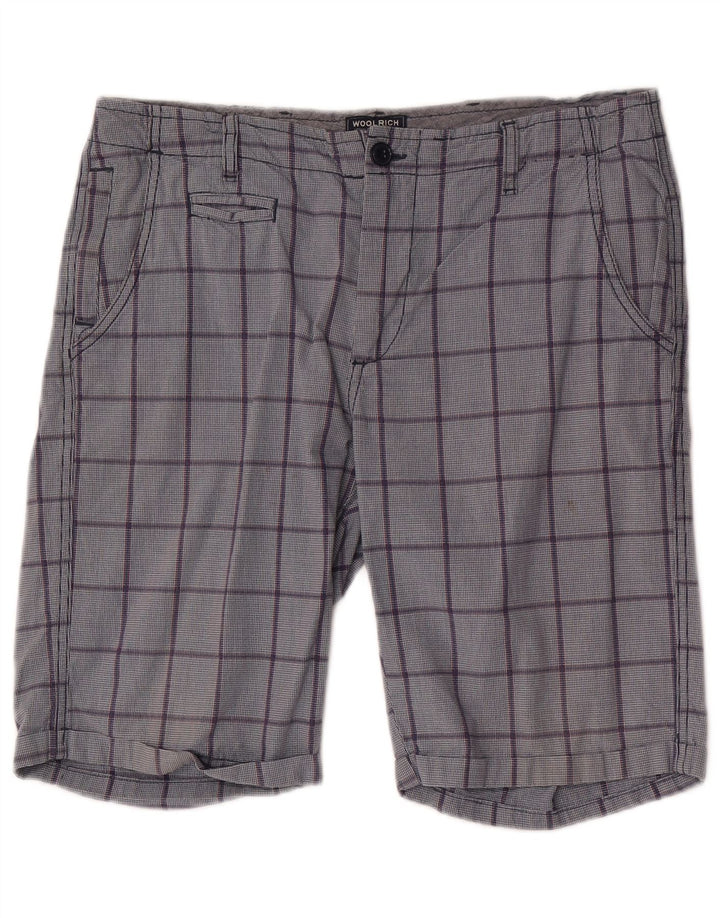 Ανδρικό σορτς Chino Woolrich W32 μεσαίου μπλε Check
