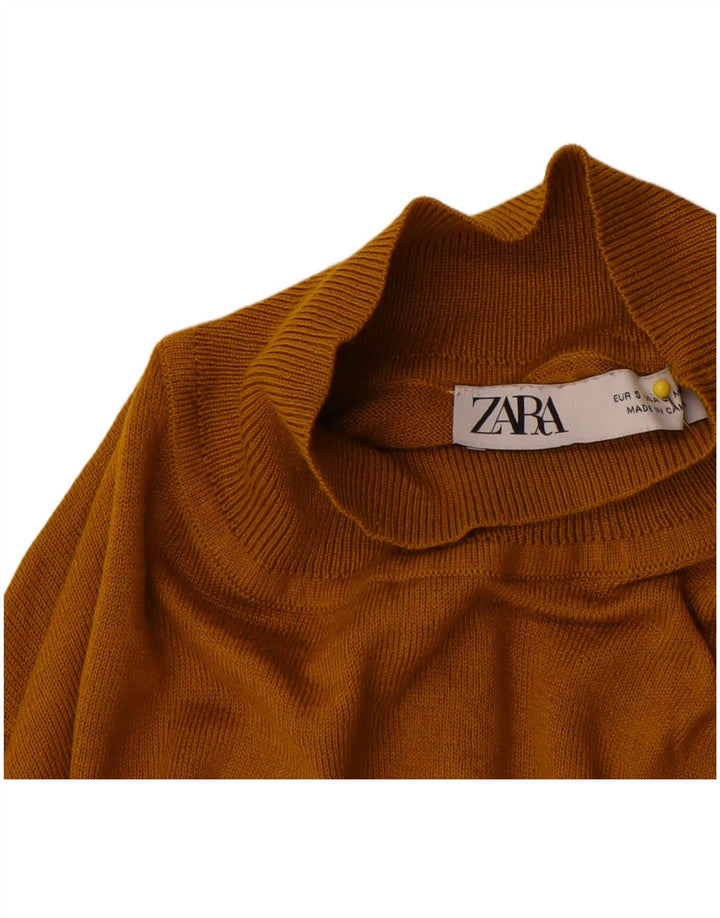 Zara Γυναικείο πουλόβερ με λαιμό χελώνα UK 10 Small Beige