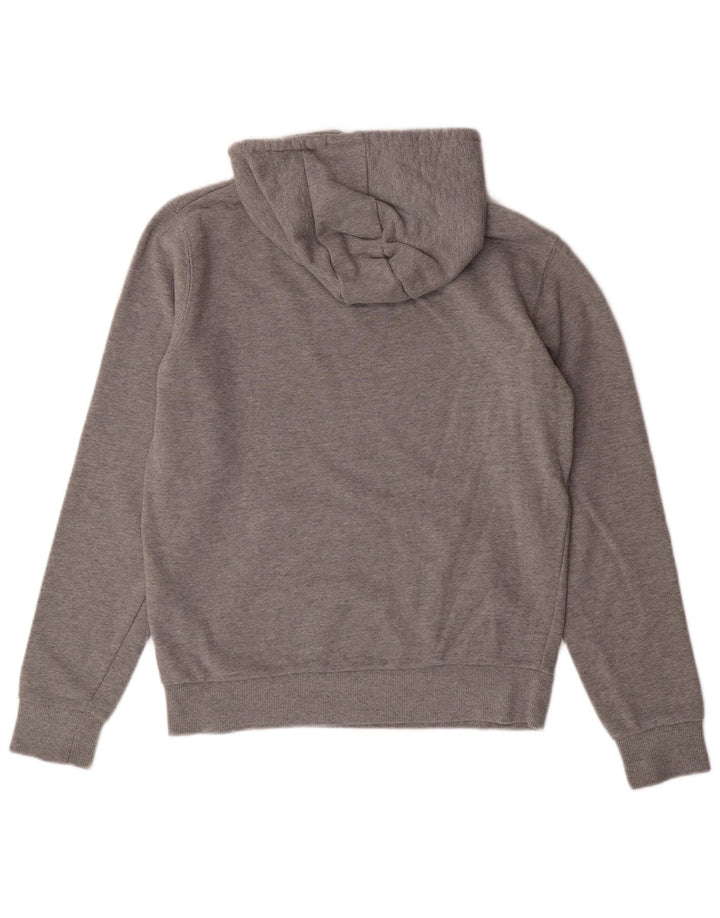 ELLESSE Womens Oversized Hoodie Jumper UK 8 Small  Grey Cotton